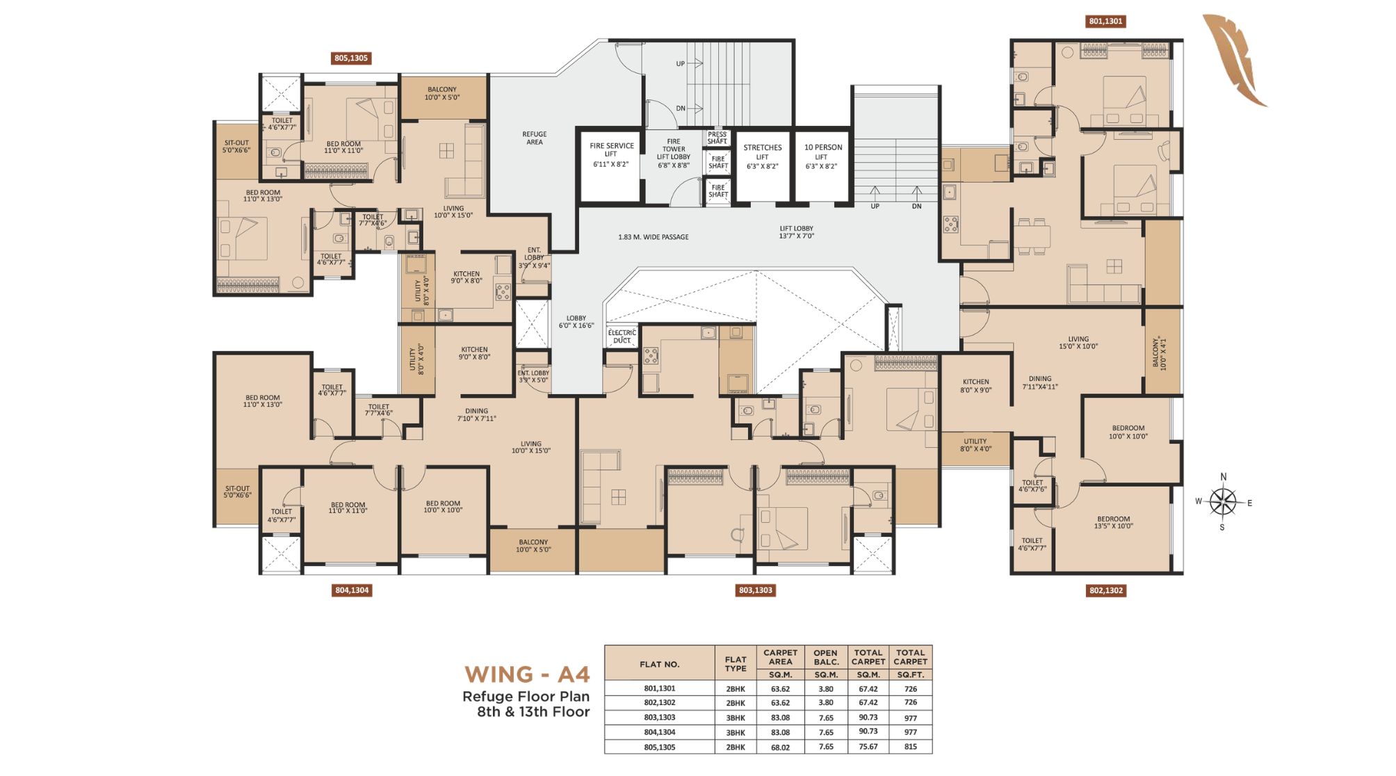 KNK-Naman-Typical-Floor-Plan-Wing-A4-Refuge-Floor